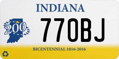 IN license plate 770BJ
