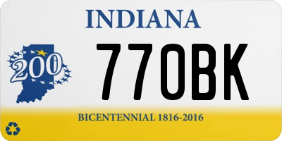 IN license plate 770BK