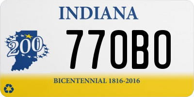 IN license plate 770BO