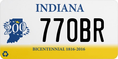 IN license plate 770BR