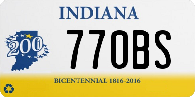 IN license plate 770BS