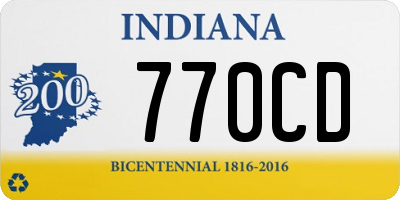 IN license plate 770CD