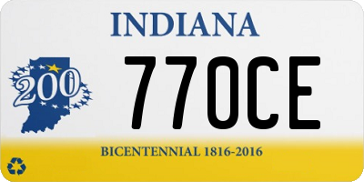 IN license plate 770CE