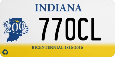 IN license plate 770CL