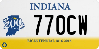 IN license plate 770CW