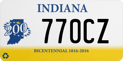 IN license plate 770CZ