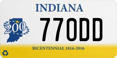 IN license plate 770DD