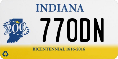 IN license plate 770DN