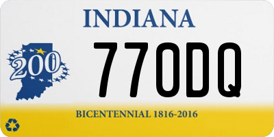 IN license plate 770DQ