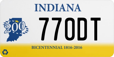 IN license plate 770DT