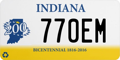 IN license plate 770EM