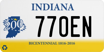 IN license plate 770EN