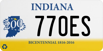 IN license plate 770ES