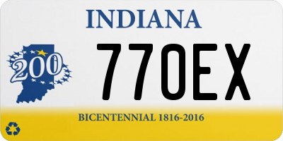 IN license plate 770EX