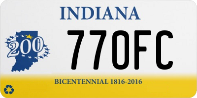 IN license plate 770FC