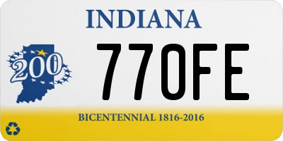 IN license plate 770FE