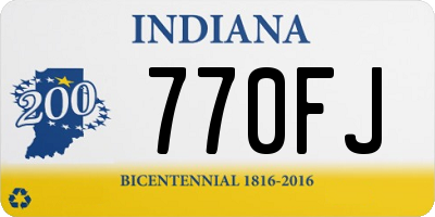 IN license plate 770FJ