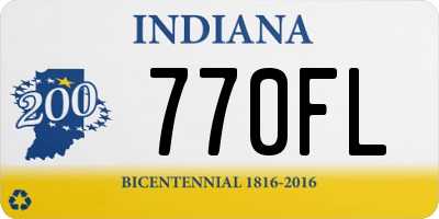 IN license plate 770FL