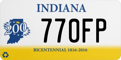 IN license plate 770FP