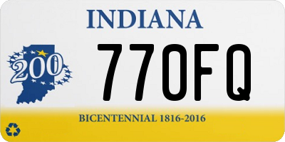 IN license plate 770FQ