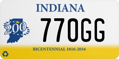 IN license plate 770GG