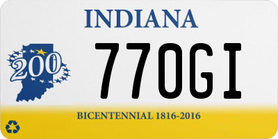 IN license plate 770GI