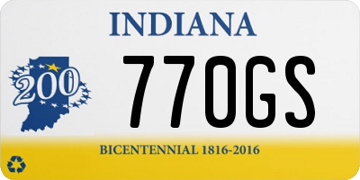 IN license plate 770GS