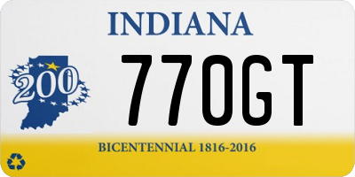 IN license plate 770GT