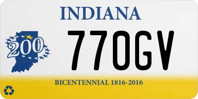 IN license plate 770GV