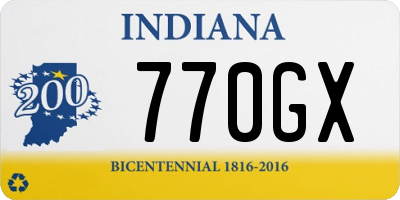 IN license plate 770GX