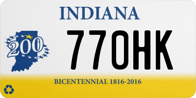 IN license plate 770HK