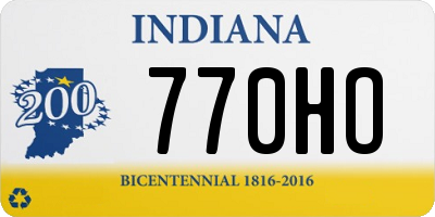 IN license plate 770HO