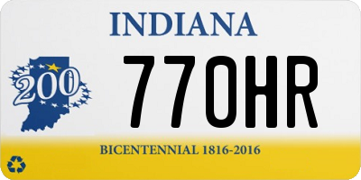 IN license plate 770HR