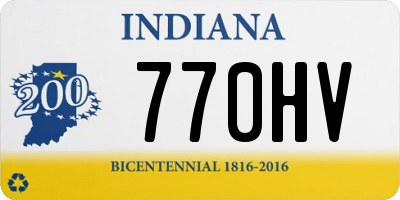 IN license plate 770HV