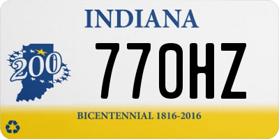 IN license plate 770HZ