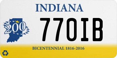 IN license plate 770IB