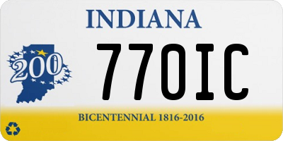 IN license plate 770IC