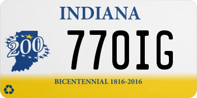 IN license plate 770IG