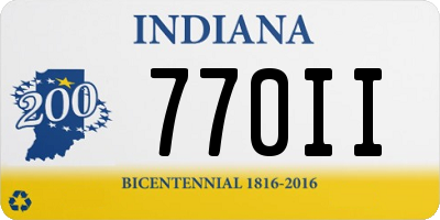 IN license plate 770II