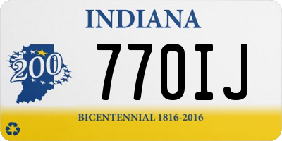 IN license plate 770IJ