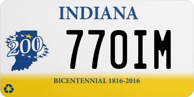 IN license plate 770IM