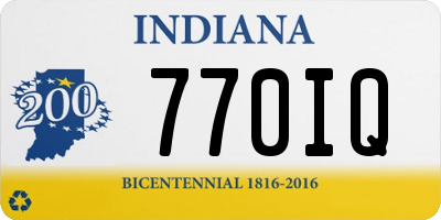 IN license plate 770IQ