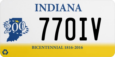 IN license plate 770IV