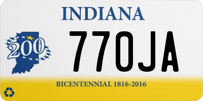 IN license plate 770JA