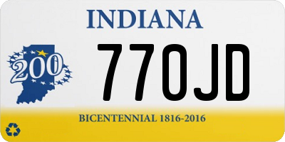 IN license plate 770JD