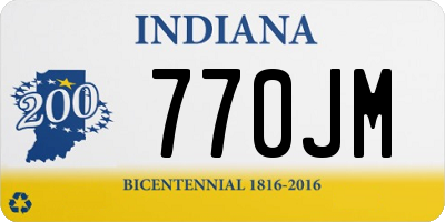 IN license plate 770JM