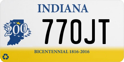 IN license plate 770JT