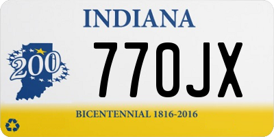 IN license plate 770JX