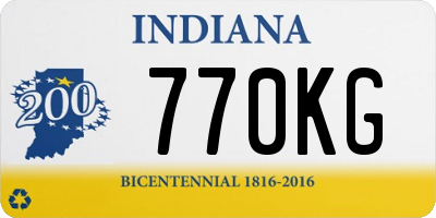 IN license plate 770KG