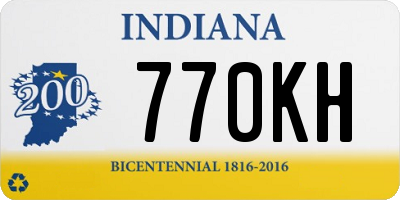 IN license plate 770KH